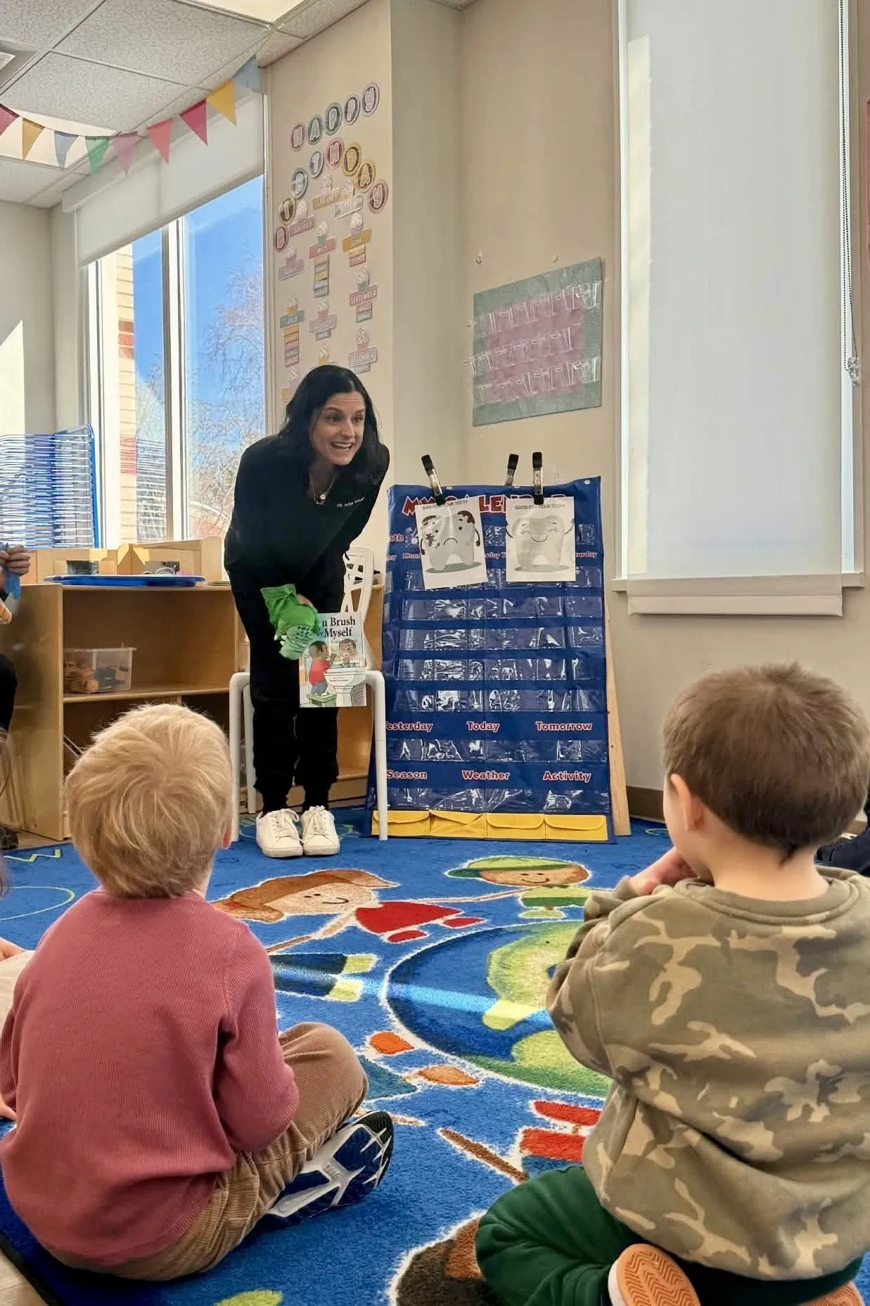 Dr. Sara with a patient